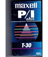 VHS Maxell P/I Plus T-30 VHS Blank Video Tape - $6.00
