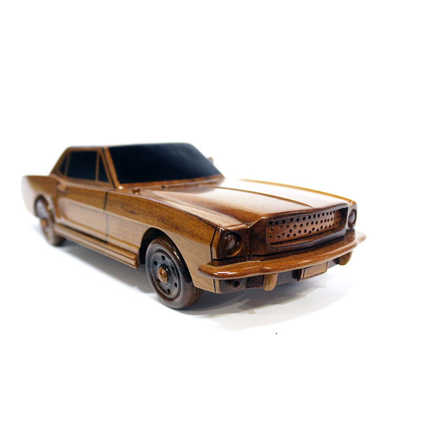 wooden mustang model