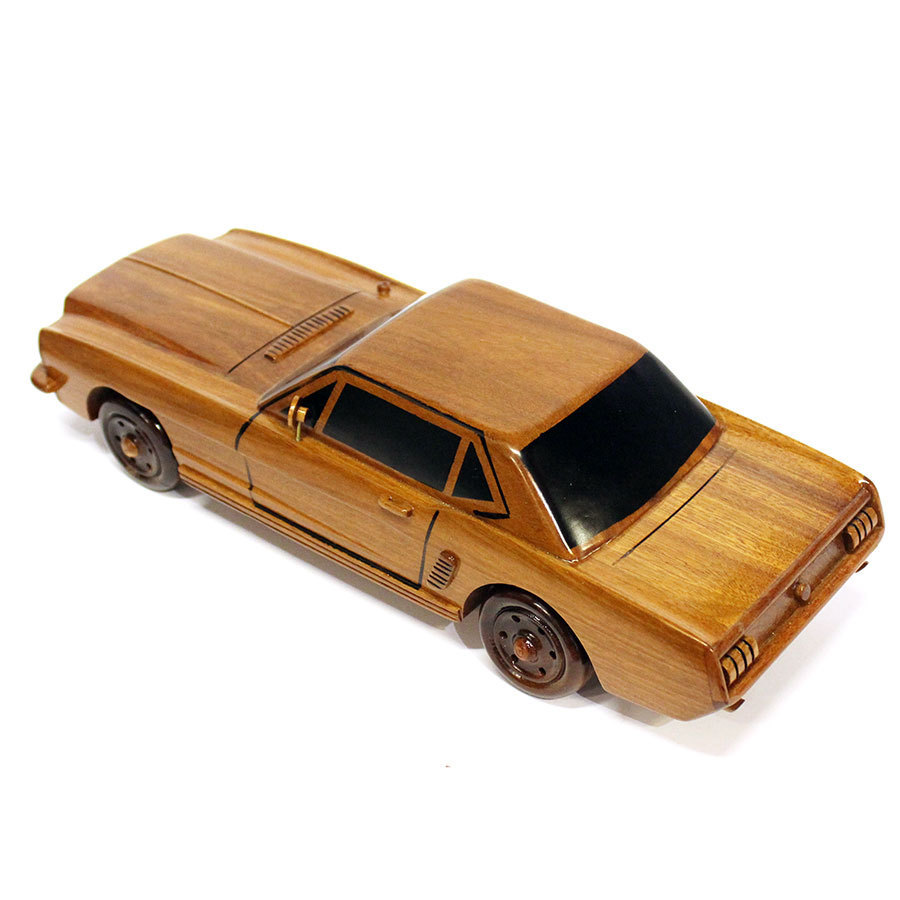 wooden mustang model