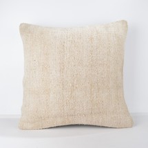 Vintage Wool Turkish Handwoven Jijim Kilim Rug Decorative Pillow Cover 18" X 18" - $55.00