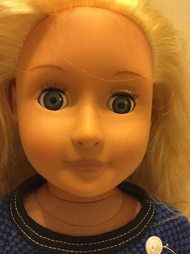 our generation doll blonde hair green eyes