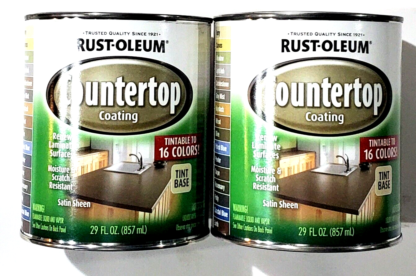 2 Cans Rustoleum Countertop Coating Tintable To 16 Colors Tint Base