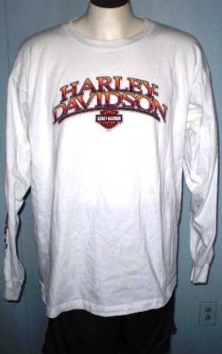 Harley-Davidson White Long Sleeve T-Shirt 2X Chicago, Il - T-Shirts