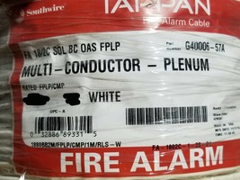 Southwire/Tappan G40006 18/2C Solid Shielded Plenum Alarm Cable CMP Whit... - $29.69