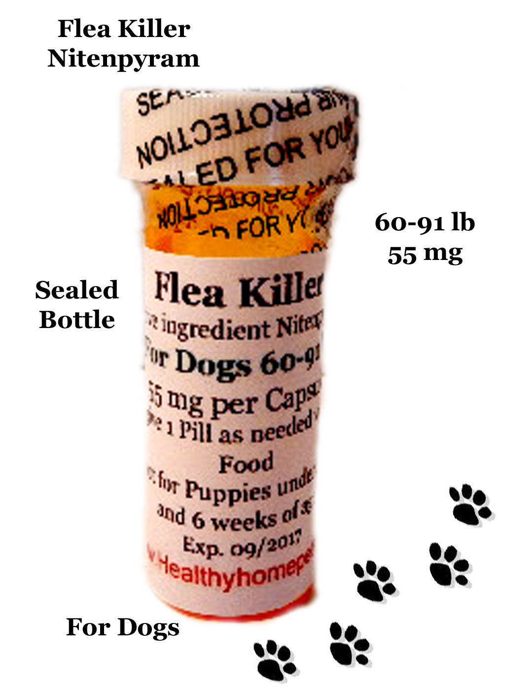 K9 Flea Killer Dogs / Cats 100 pills Nitenpyram Generic Capstar 6091