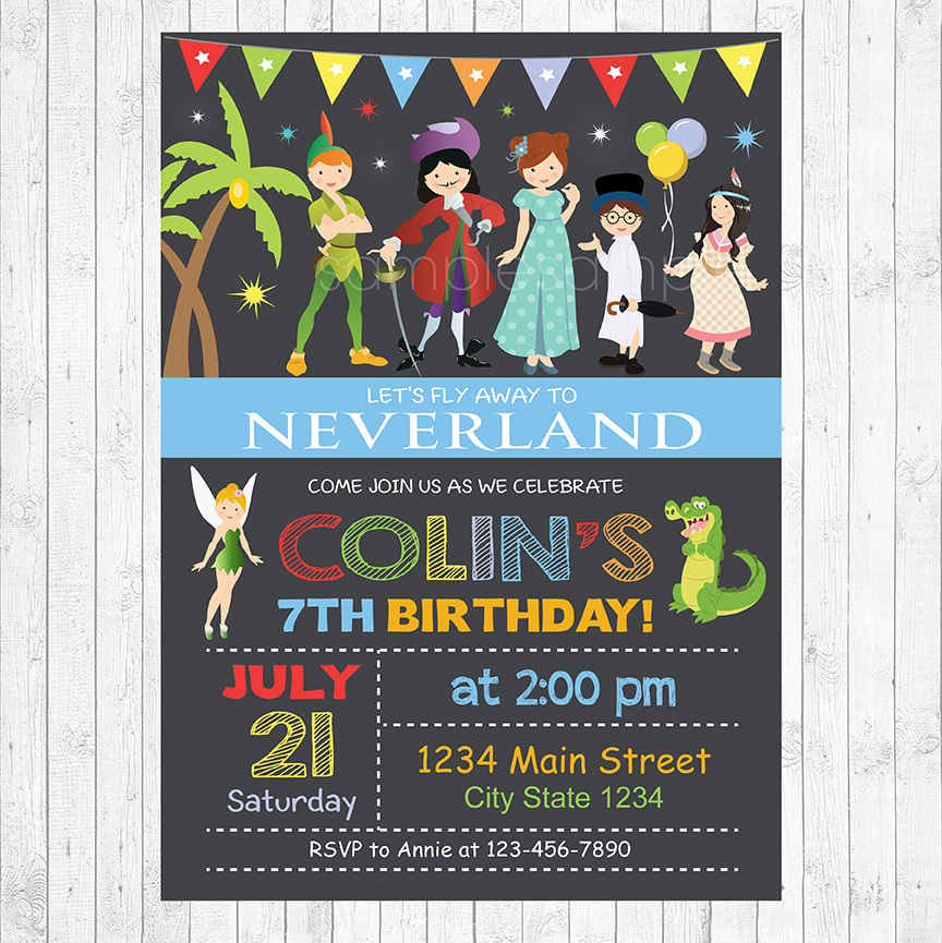 Neverland Birthday Party Invitations 10