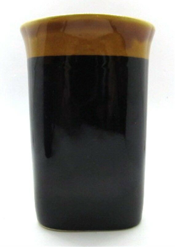 Royal Norfolk Square Bottom Coffee Mug Dark Brown & Tan Heavy tall