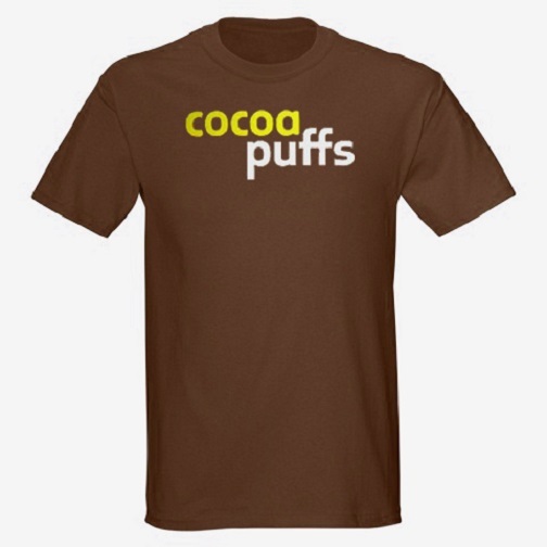 COCOA PUFFS Chocolate Breakfast Cereal Tshirt TShirts
