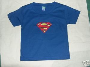 Primary image for BOY'S ROYAL BLUE T-SHIRT SUPERMAN PERSONALIZED SZ 14-16 Boy's Name Embroidered !