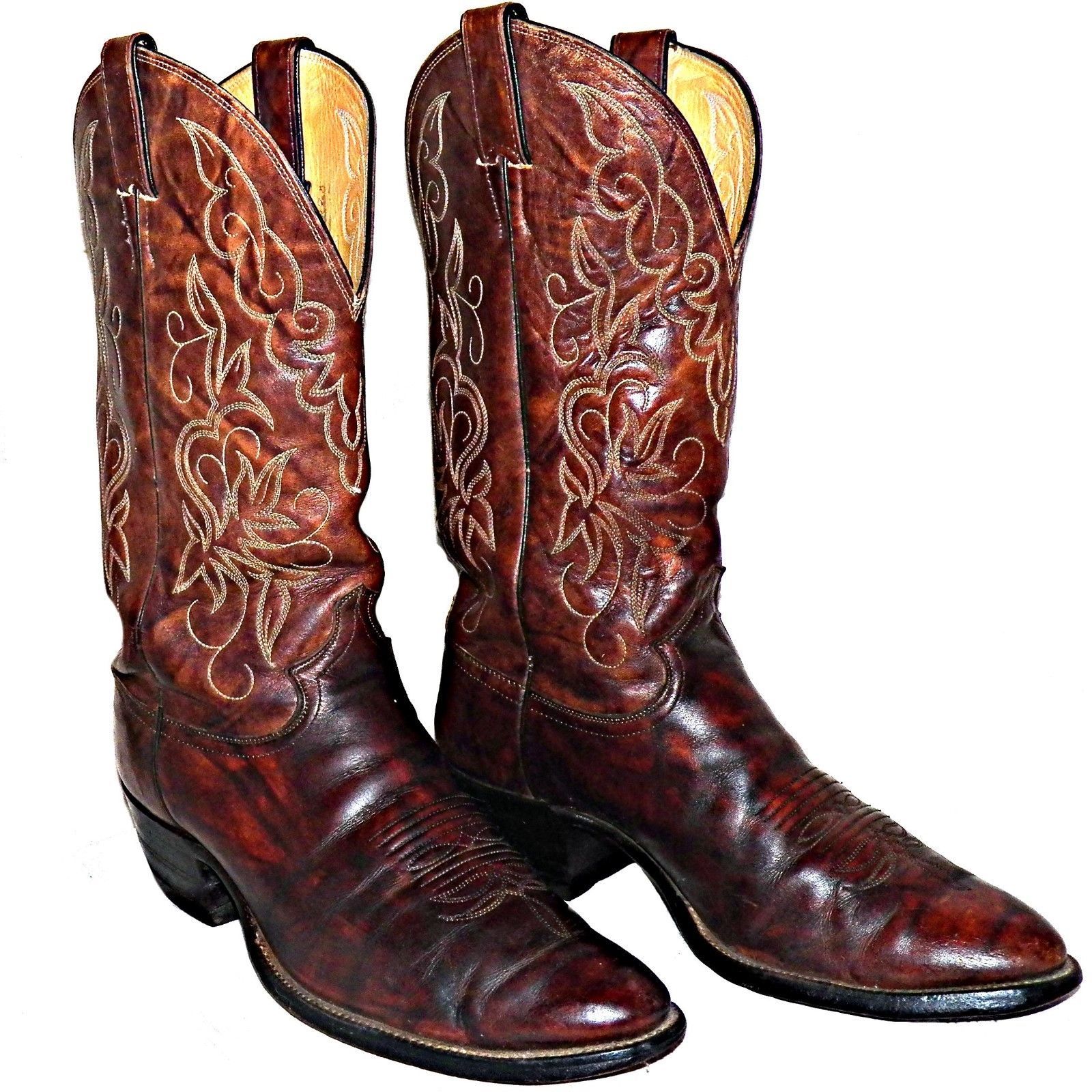justin marbled deerlite cowboy boots