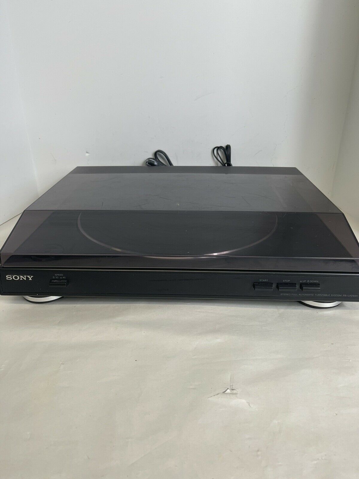 Sony PSLX250H Stereo Full Automatic Turntable System Black Tested