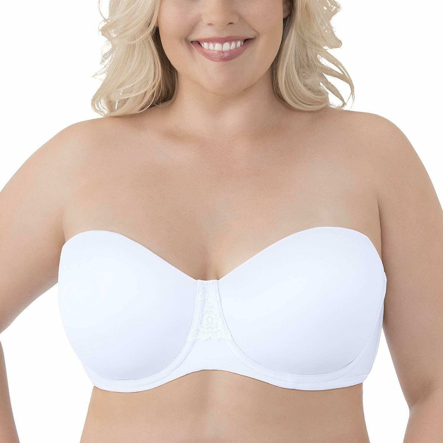 Vanity Fair STAR WHITE Beauty Back Full Figure Strapless Bra, US 42DD