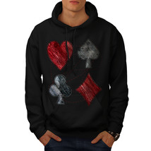 Heart Spade Club Casino Sweatshirt Hoody Ace Shape Men Hoodie - $20.99