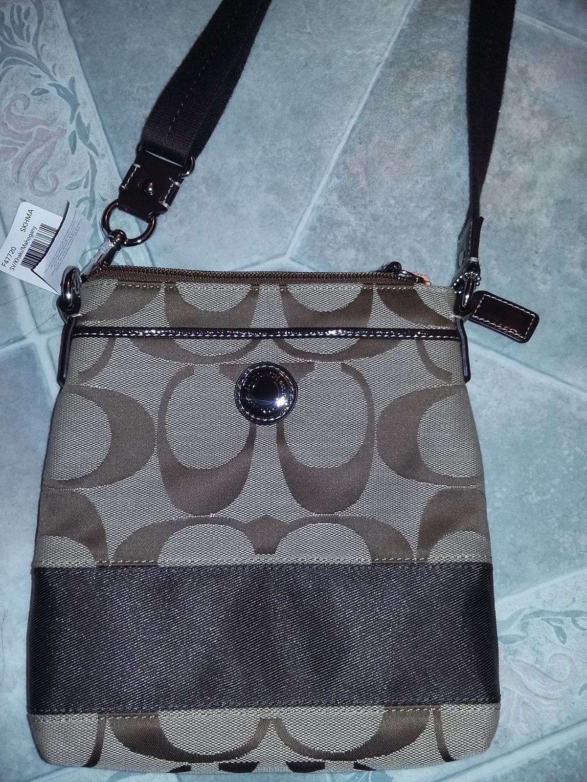 Coach signature stripe swingpack Clearance