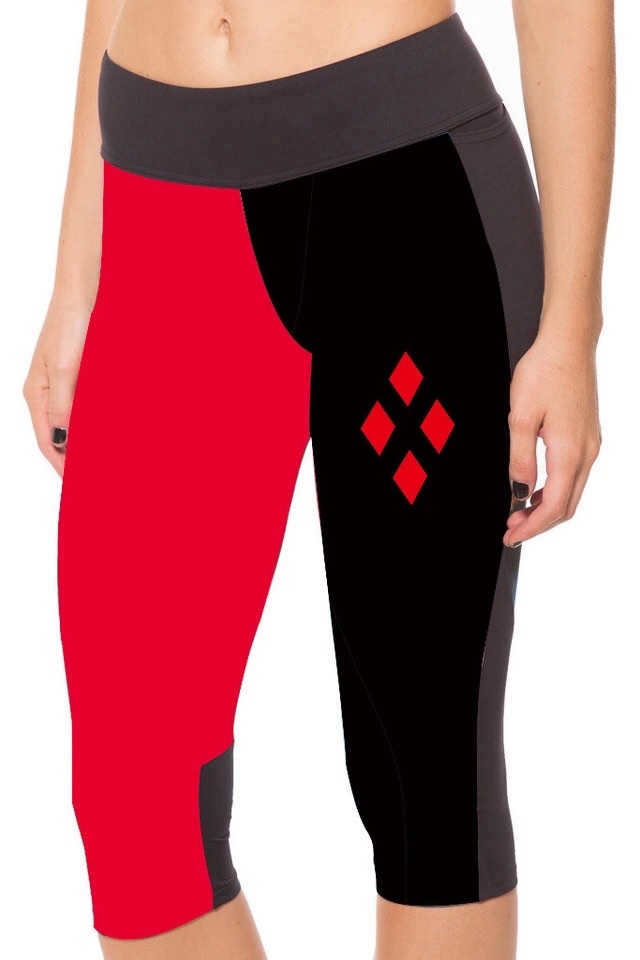 Harley Quinn Soft Cute Shorts for Women with Pockets Summer Capri Leggings Gym