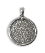  Minoan Phaistos Disk ~ Sterling Silver Pendant- M  - $52.00