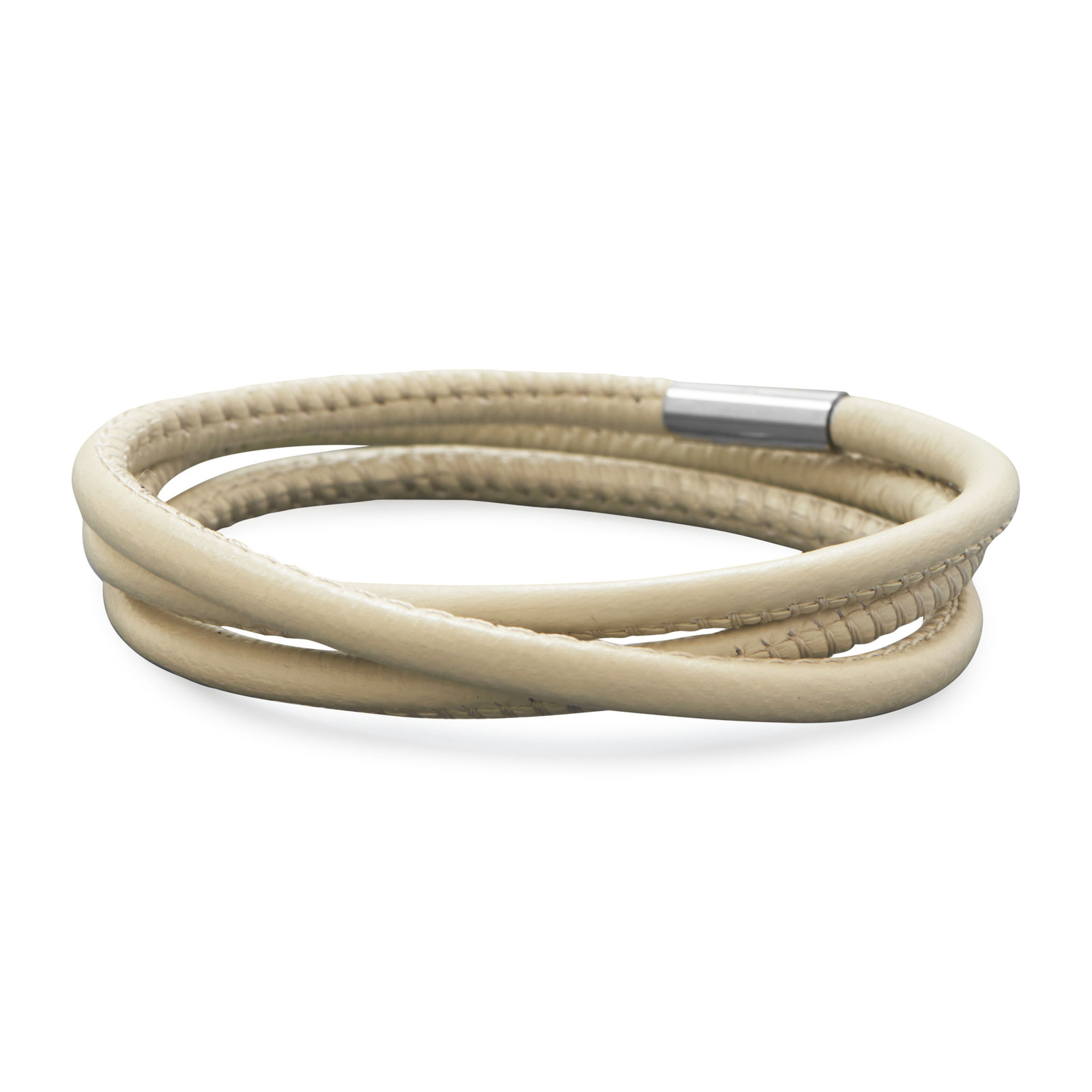 Story Bead Triple Wrap Italian Leather Charm Bracelet with