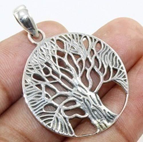 Solid 925 Sterling Silver Textured 'Tree Of Life' Pendant Mother's Day Gift
