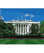 pepita Needlepoint Canvas: White House, 13&quot; x 10&quot; - $80.00