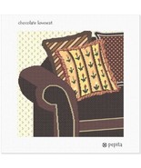 pepita Chocolate Loveseat Needlepoint Canvas - $72.00
