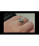 Platinum Sterling Silver Ring W/Chevron Band Ring Set Woman Wedding Gift... - $67.99