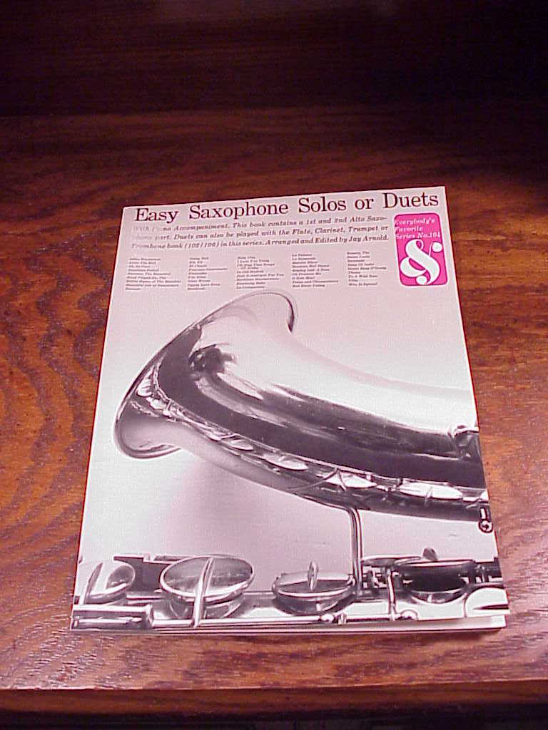 Easy Saxaphone Solos or Duets Songbook, for 1st and 2nd Alto Sax Parts