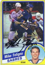 Mike Foligno 1984 Topps Autograph #16 Sabres