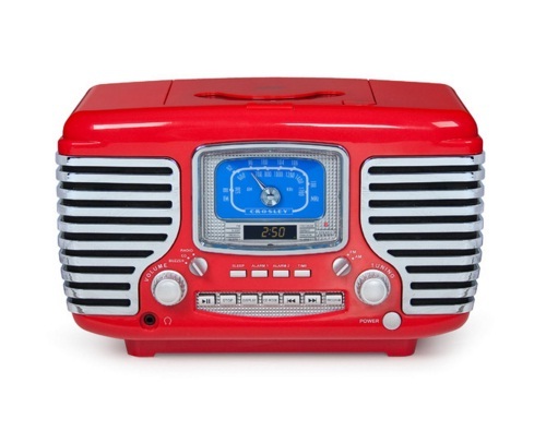 Primary image for Vintage CD Radio Alarm Clock RED 1950' 60's Novelty Accent Old Led Stereo Player