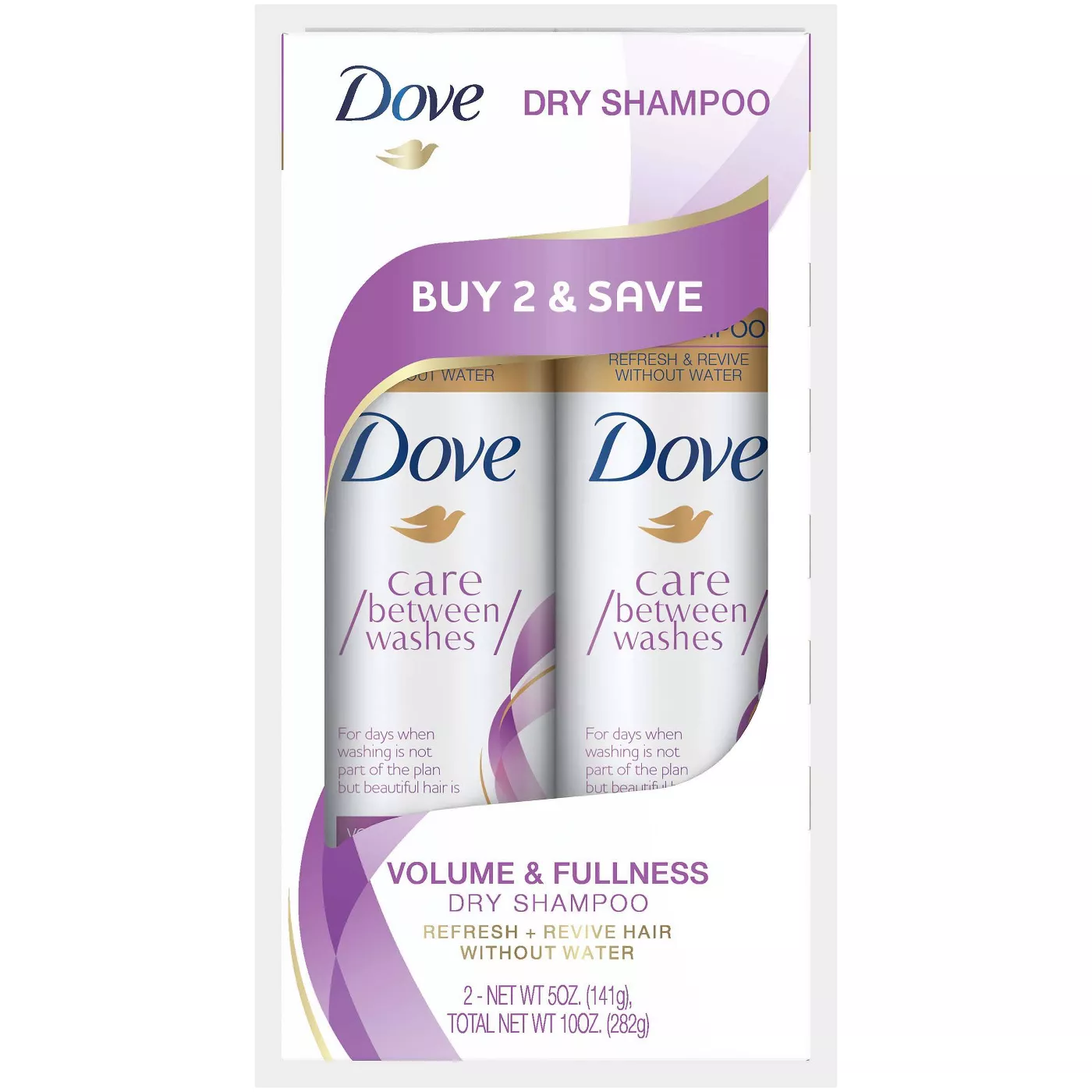 Dove Beauty Care Between Washes 5oz Dry Shampoo Volume & Fullness 2 Pack