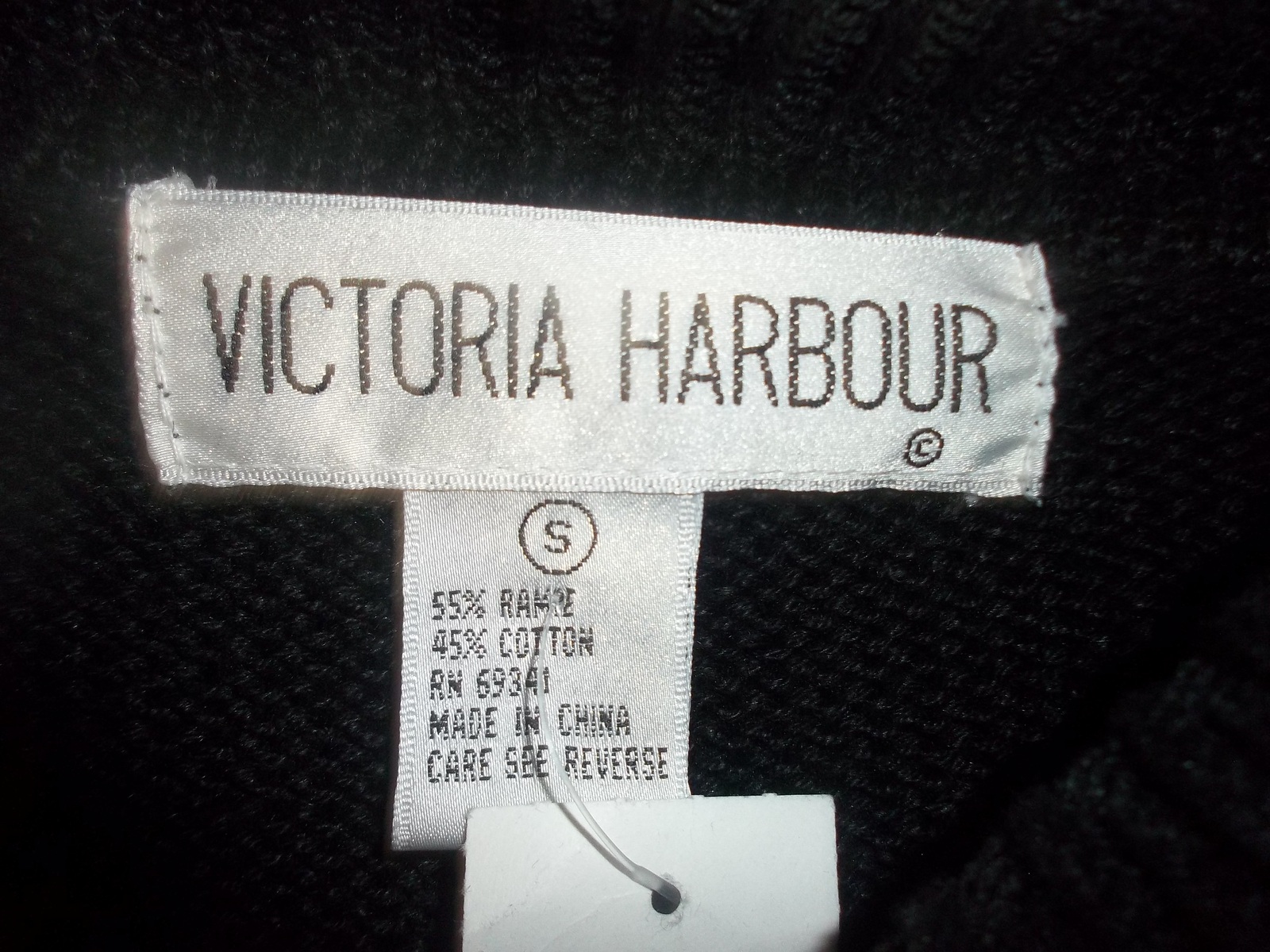 VICTORIA HARBOUR BLACK SWEATER WITH GOLD BEADING SMALL - Sweaters