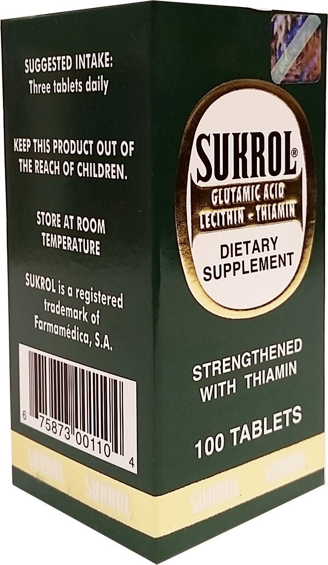 Sukrol Regular Dietary Supplement 100 Tabs Suplemento Multivitaminico