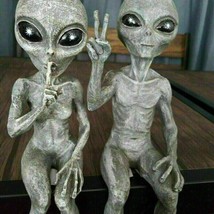 Outer Space Alien Statue Martians Garden Figurine Set Home - $16.38+