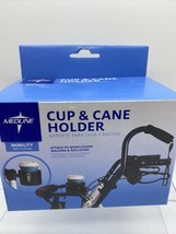 Medline Mobility Walker Cup &amp; Cane Holder Attach To Wheelchair Rollators... - $10.48