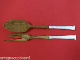 Serenity by International Sterling Silver Salad Serving Set w/Wood 2pc 11&quot; - $103.55