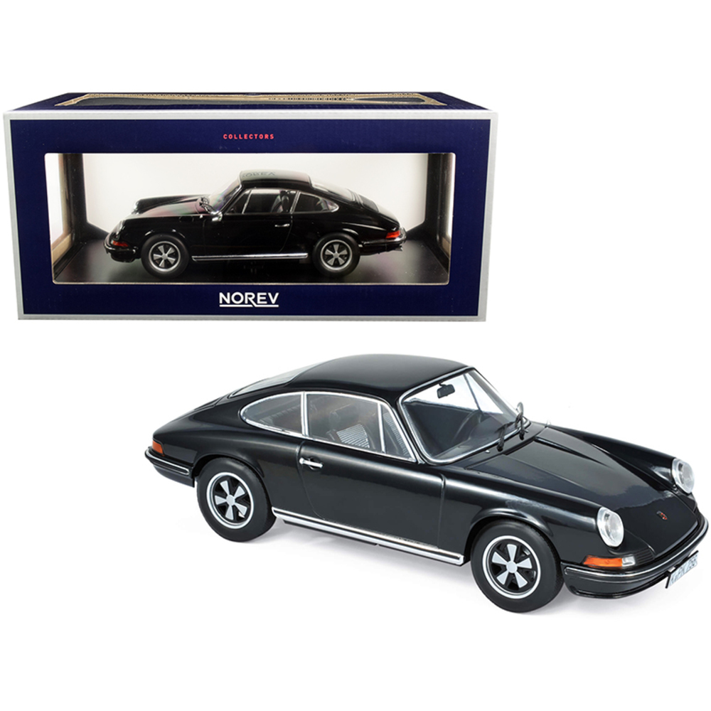 1973 Porsche 911 S Black 1/18 Diecast Model Car by Norev