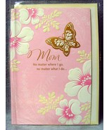 Brand New•Sealed•Hallmark•Mother&#39;s Day•Card•Butterfly &amp; Flowers Motif•Br... - $7.99