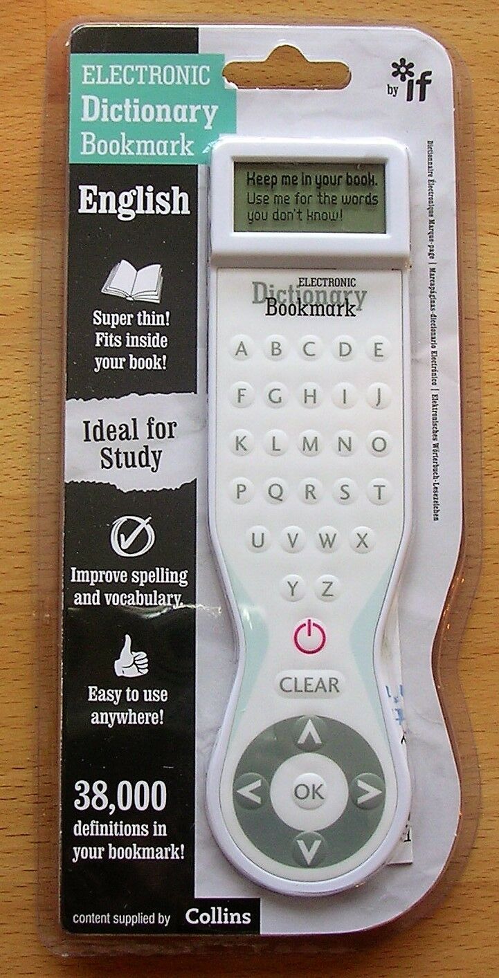 Electronic Dictionary Bookmark English [White] [New & Sealed
