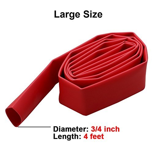 3/4 Inch 31 Dual Wall Adhesive Heat Shrink Tubing, Large Diameter Glue