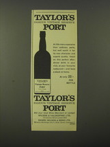 1964 Taylor's Vintage Reserve Port Advertisement - $14.99
