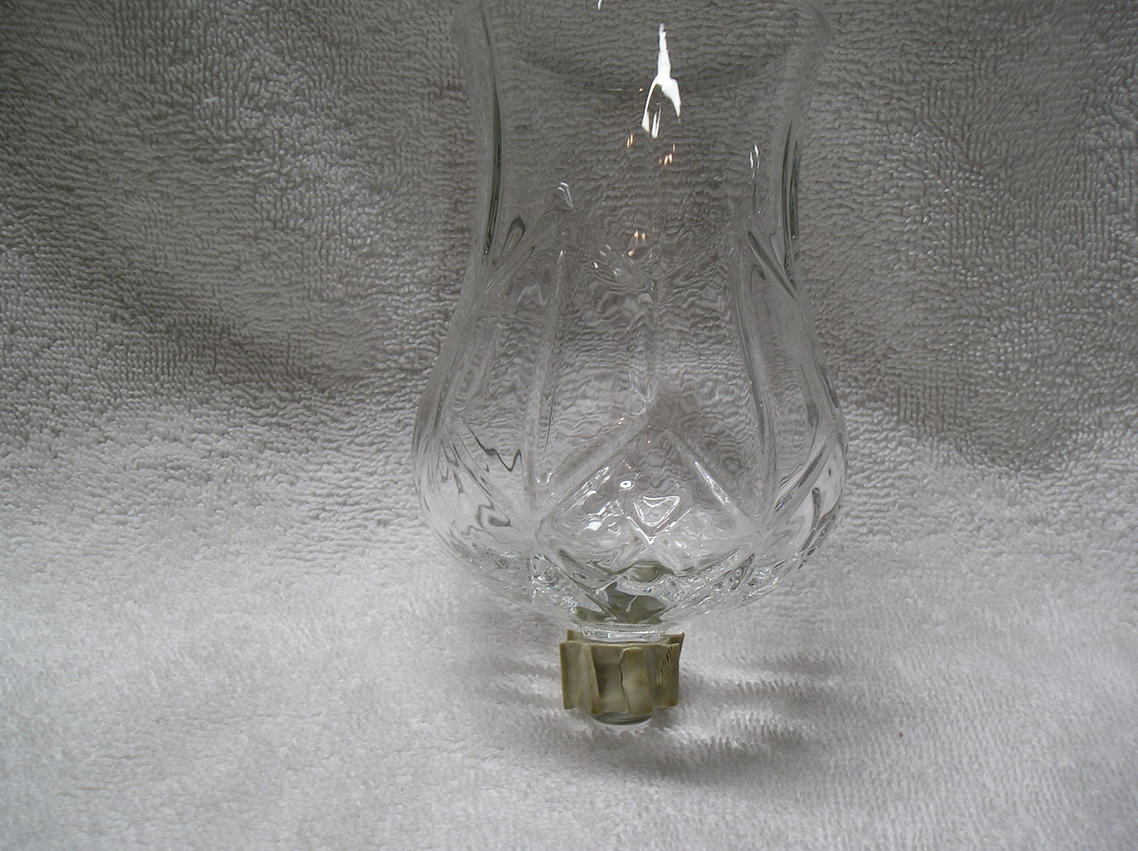 Homco XLarge Diamond PEG Glass Votive Cup Candle Holder Candles