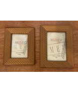 Vintage Melannco Vogue Natural Wood 3.5 x 5 &amp; 4 x 6 picture frames dot t... - $14.82