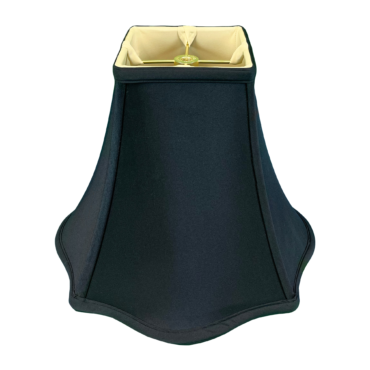 Royal Designs Fancy Square Bell Basic Lamp Shade, Black, 6 x 14 x 11.5