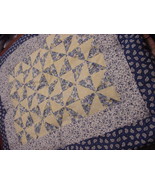 PersonallyByPat Custom Country French Blue Yellow Quilted Baby Comforter - $45.00