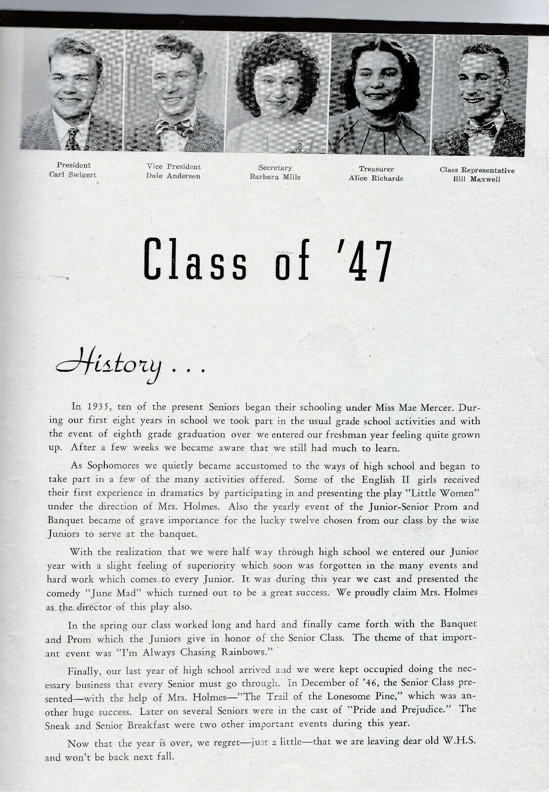 1947 Wilder High School Yearbook, The Wildcat, Wilder, Idaho, Canyon