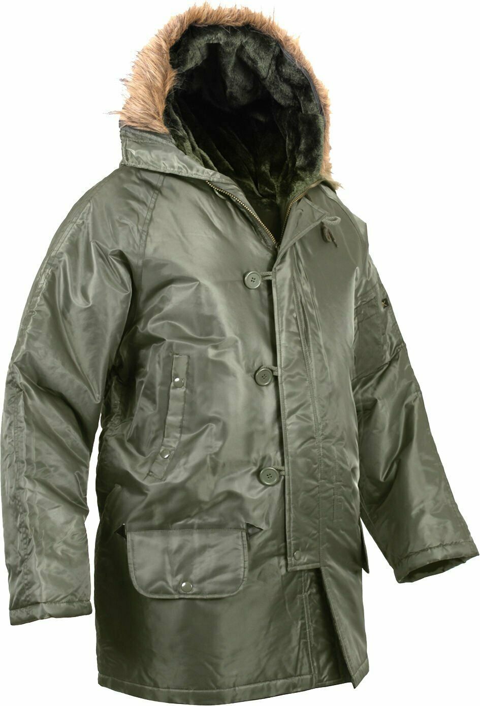 Sage Green N3B Snorkel Parka Jacket N3B Winter Military Tactical Army Type Coat Coats & Jackets
