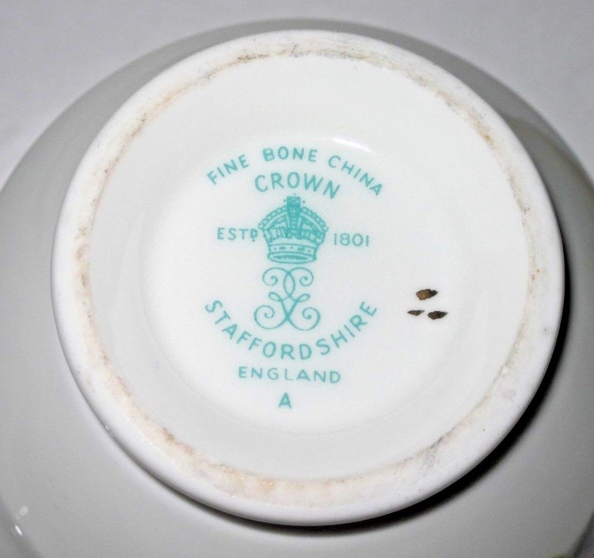 Royal Crown Staffordshire Floral Bouquet Cup & Saucer Fine Bone China England Crown Staffordshire