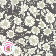 Moda Bloomington 5111 13 Black Brown Floral Lella Boutique Quilt Fabric - $5.75