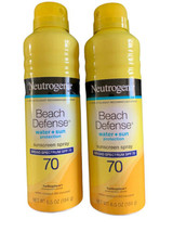 2X Neutrogena Beach Defense Sunscreen Spray Lotion SPF 70, 6.5 Oz Exp 12/22 - $39.95