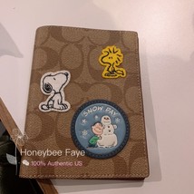 NWT Coach X Peanuts Passport Case In Signature Canvas With Patches CE711 - $129.00