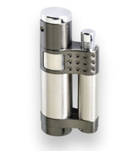 NIB Vector Stratos / 02 Gunmetal Satin Torch Flame Single Jet Cigar Ligh... - $29.99